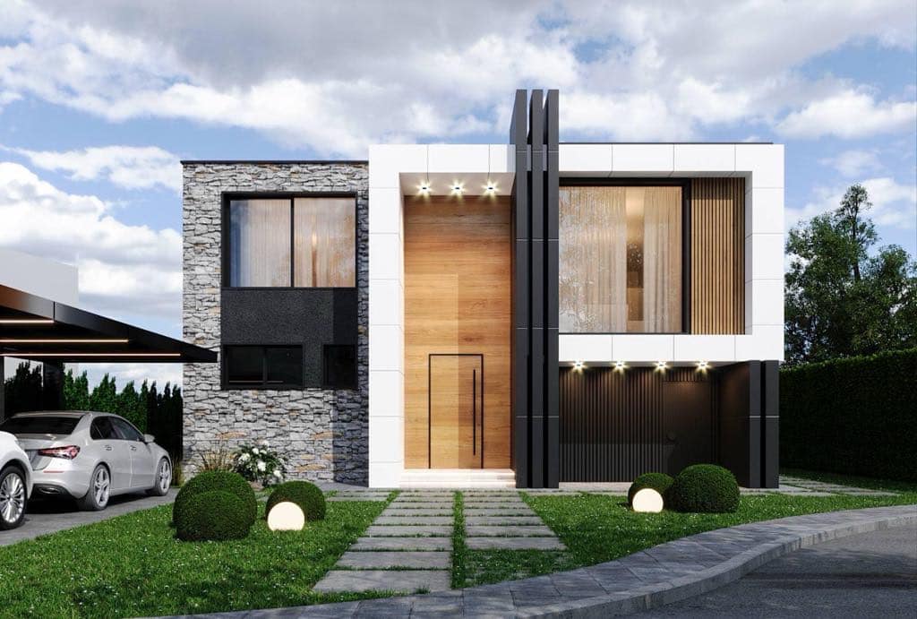 Изработка и монтаж на еталбонд и HPL за къща в Teres Homes